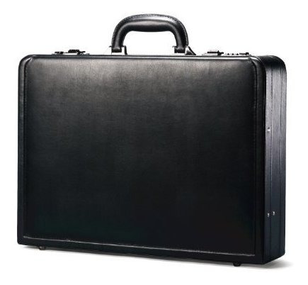 Samsonite Bonded Leather Attache, Black