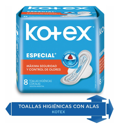 Kotex Toallitas Femeninas Especial Pack De 10 X 8u. C/u