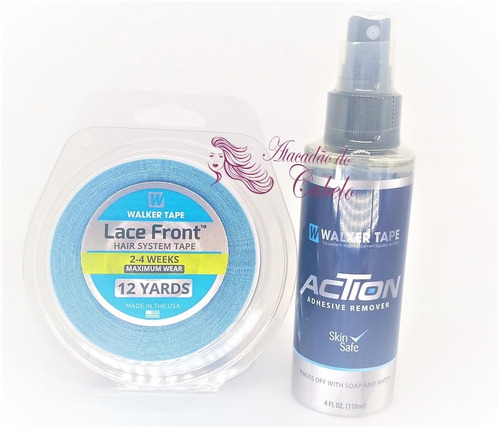 Fita Lace Front Azul 12 Metros 1.9cm+ Removedor Action 118ml
