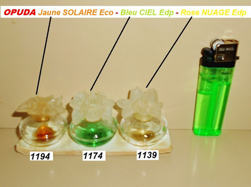 3 Frascos Perfume Coleccionable  Miniatura Opuda Vea Fotos