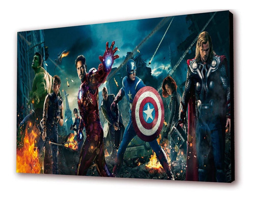 Cuadro 50x30cms Decorativo Avengers 3!!!