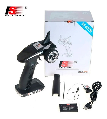 Imagen 2 de 4 de Sistemade Radio Control 3ch Auto Lancha Flysky Gt2b + Gr3e