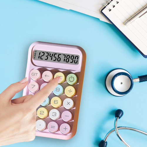 Botones Mecánicos De Calculadora De 10 Dígitos Pantalla
