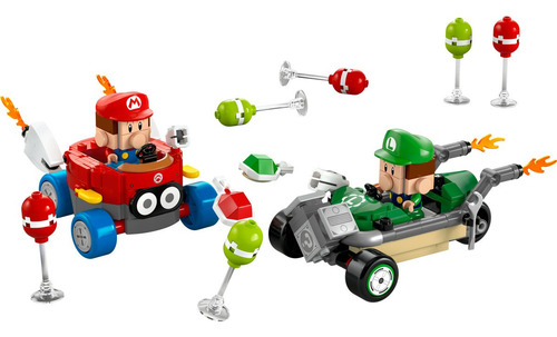 Figura 72034 Kart Bebé Mario Vs. Bebé Luigi Lego 321 Mario Bros