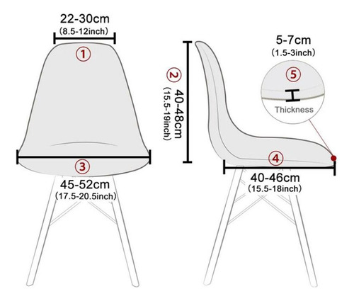 4 Fundas De Protección Para Sillas De Comedor Color 2