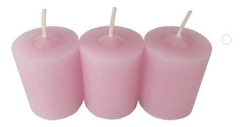 Kit 3 Velas Aromáticas Perfumadas Com Aroma De Rosa