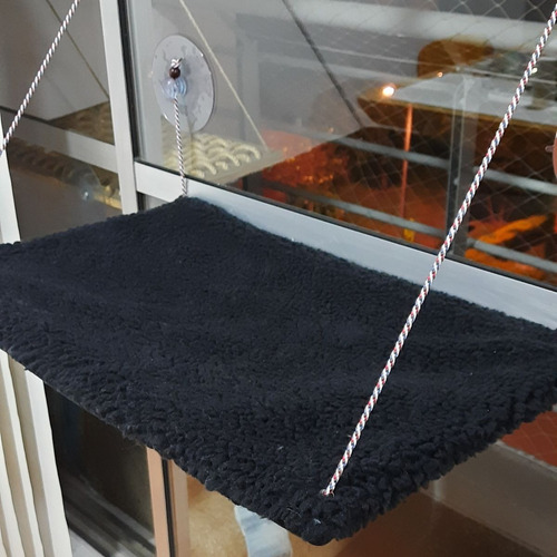 Hamacas De Ventana Para Gatos. Tela De Peluche - Miel Felina