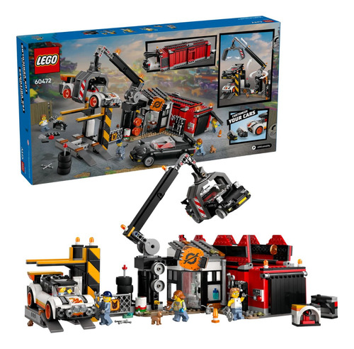 Ferro Velho Com Carros City 871 Peças 60472 - Lego