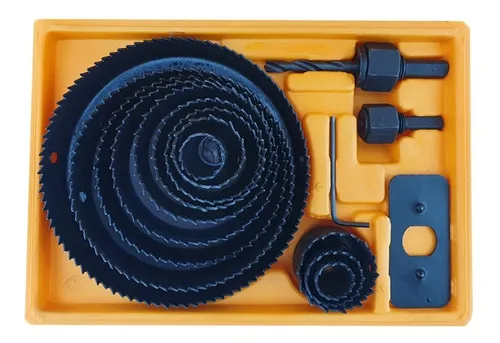Juego Hoja Broca Sierra Copa Para Madera 16 Piezas Toolmak