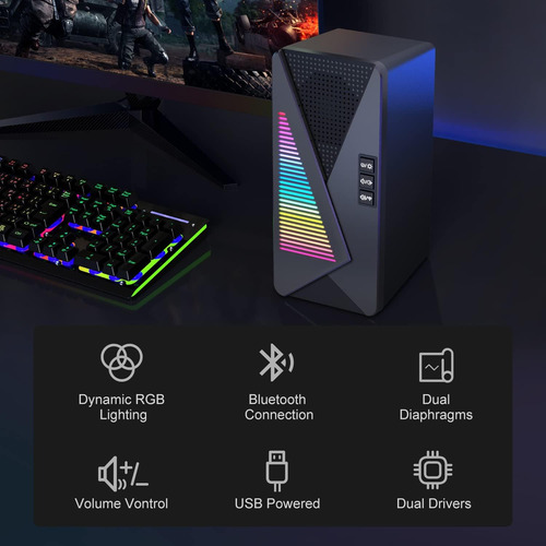 Altavoces De Computadora, Altavoces De Escritorio Rgb Dinámi