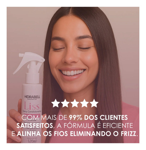 Shampoo Liss Realinhamento 350ml Hidrabell Evita O Frizz