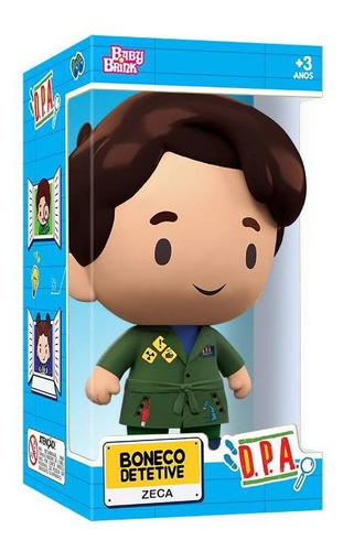 Boneco Detetives Prédio Azul Verde Dpa Zeca Em Vinil