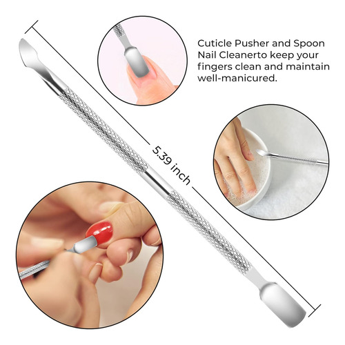Alicate Para Pedicure,pinza ,guiadores,cucharilla 6pz