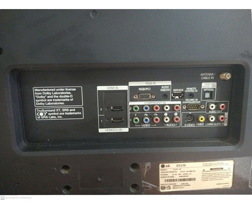 Tv Plasma LG 37lcd-uk Para Repuestos (Usado)