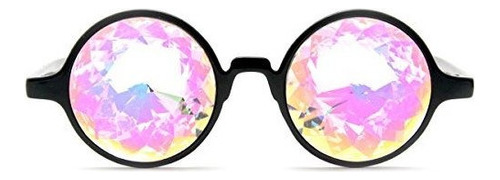 Glofx Gafas De Caleidoscopio Negro Arco Iris Rave Prisma Dif
