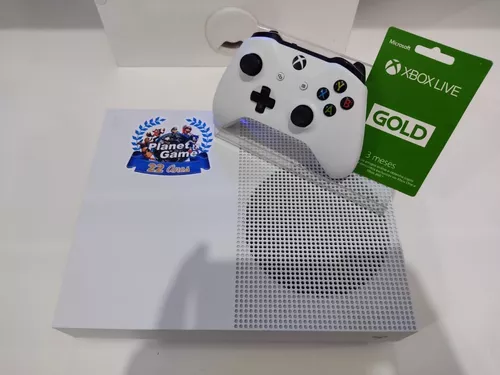 Xbox One S 1TB 1 Controle Microsoft com 1 Jogo - Live Gold 1 Mês