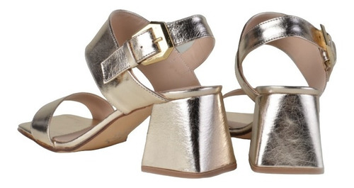 Imagen 7 de 8 de Sandalias Cómodas Taco Bajo De Mujer De Cuero Mita - Ferraro