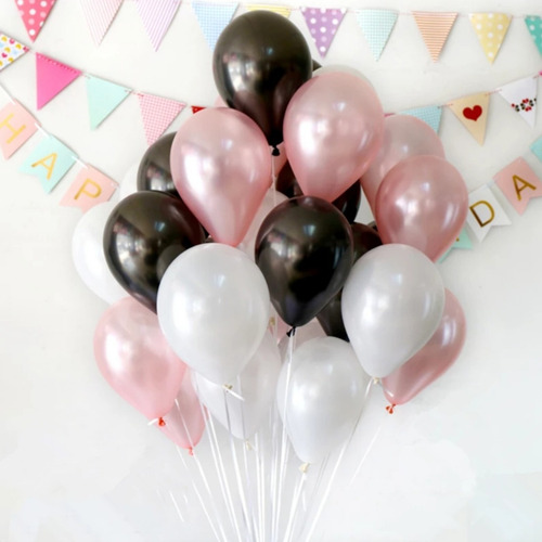 200 Globos Metalicos # 12 Aperlados Latex 30 Cm