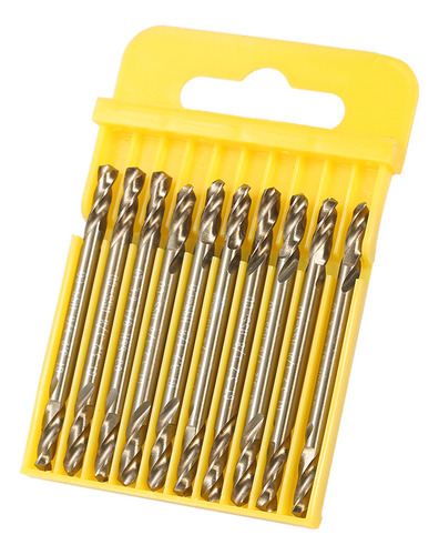 U Juego Para 10 Brocas Hss-co M35 Doble Punta, Color