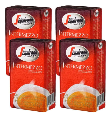 Kit Com 4 - Café Moído Segafredo Intermezzo Torrado À Vácuo