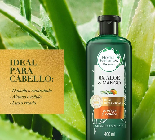 Shampoo Herbal Essences Bio Renew 6x Aloe & Mango 400 Ml