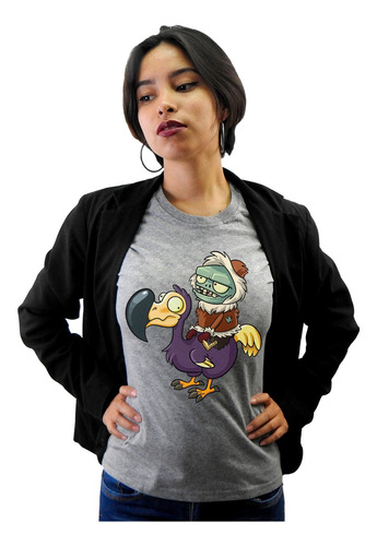 Gris Cleen Playera Plantas Vs Zombies Dodo Zombidito