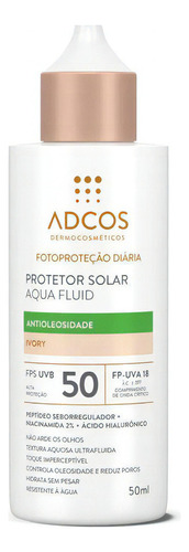 Protetor Solar Aqua Fluid Fps 50 Ivory 50ml Adcos