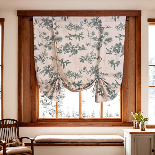 Cortina De Vajilla Floral Cortina Pequeña 80 Cmx140 Cm