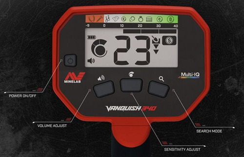 Imagem 2 de 7 de Detector Metal Vanquish 340 Garimpo Terra Mineralizada Top