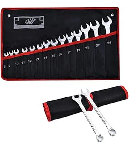 Pogepe 14pcs Juego De Llaves De Carraca Combinadas, 8-24mm