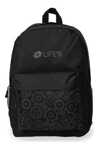 Mochila Lotto School En Negro | Stock Center By Netshoes