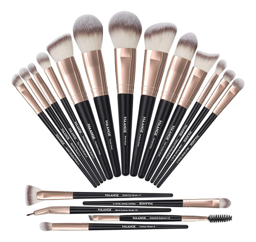 Brochas De Maquillaje, 18 Piezas De Brochas De Maquillaje...