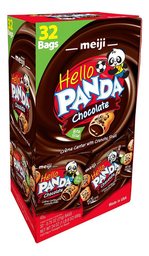 Hola Panda Caja Jumbo De Galletas Rellenas Con Chocolate, Bo