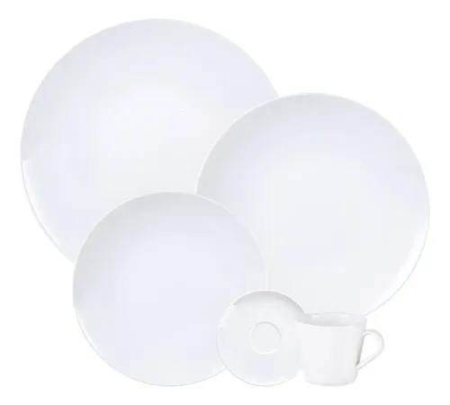 Aparelho  De Jantar Tramontina Leonora Em Porcelana 20 Peças