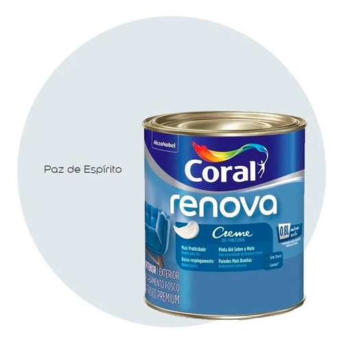 Tinta Coral Renova Fosca Paredes 800ml Paz De Espirito