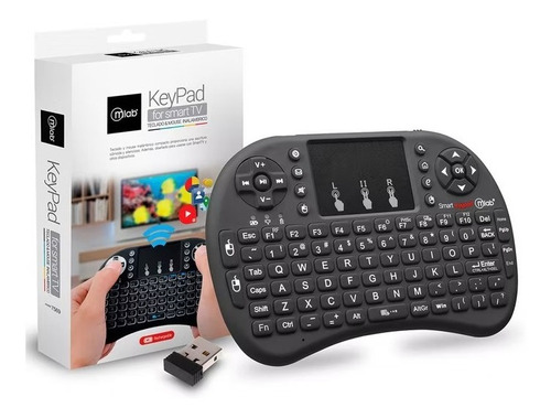 Teclado Mouse  Inalambrico Touchpad Recargable Pc  Smart Tv