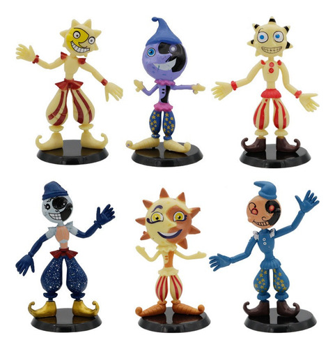 6pcs Fnaf Sundrop Moondrop Figura Juguete Navidad Regalo