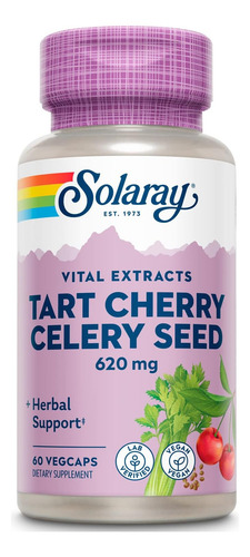 Solaray Semilla D Apio Y Extracto D Cereza Agria 60cáps Sabor Sin Sabor
