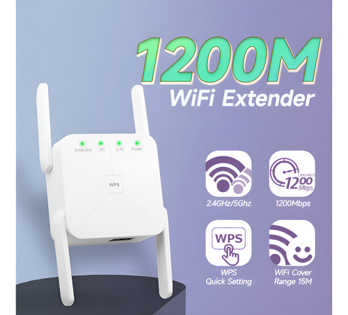 Repetidor Wifi 5g/2.4g Extensión De Señal Inalámbrica