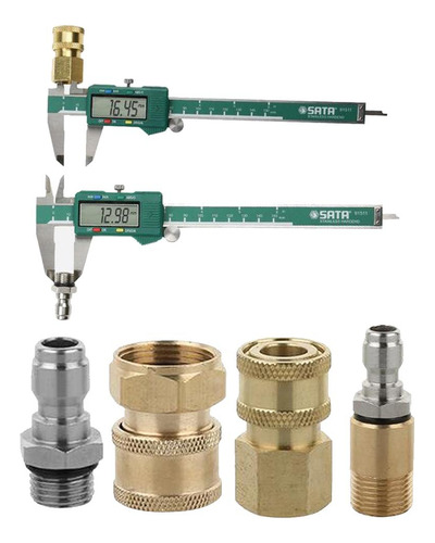 4pcs Kit De Conector - De Latón 1/4-inch G / M22x1.5mm /