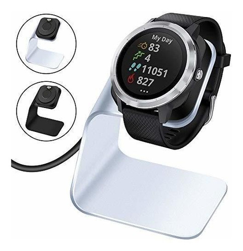 Ezco Compatible Garmin Vivoactive 3 Cargador Del Soporte Del