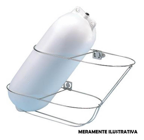 Suporte Inox Duplo Para Defensas 19cm F1, G2, G3 E G4