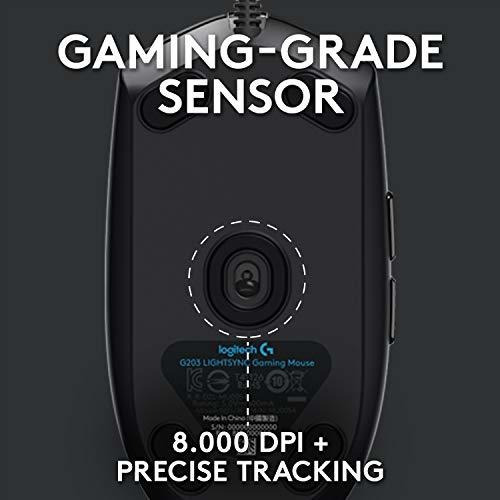Imagen 3 de 9 de Mouse Ratón Logitech G203 Para Juegos Con Cable, 8.000 Ppp,