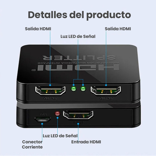 Splitter Hdmi Philco 1 Input Y 2 Output 31hdmp4103 Fj