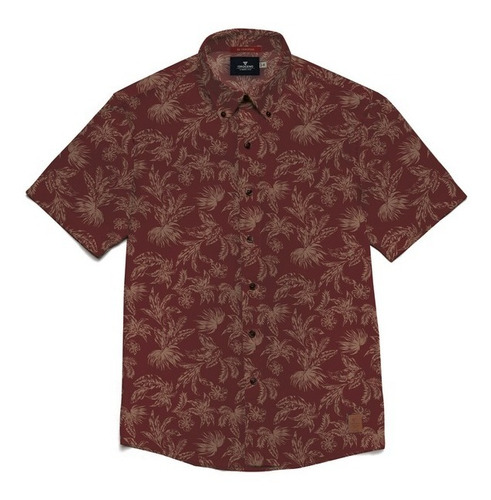 Camisa Bucares Mangas Cortas Estampada Idrogeno Bordo