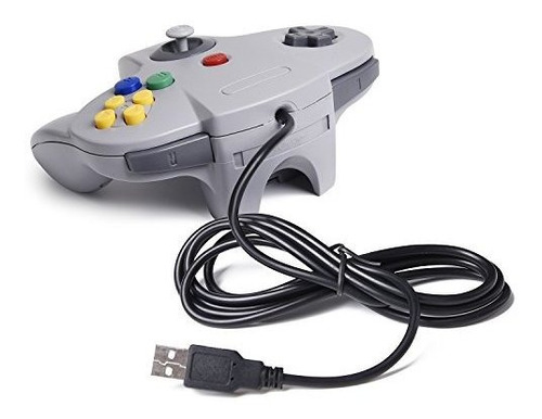 Controlador Clásico N64, Joystick Con Cable Usb Para Pc Saff