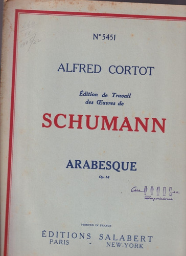 Schumann Alfred Cortot 