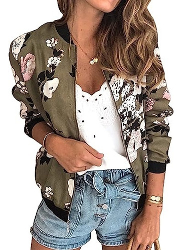 Chaqueta Cuello Corto Mujer Ligera Casual De Pie