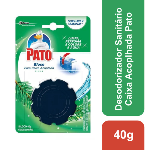 Detergente Sanitário Bloco para Caixa Acoplada Pinho Pato 40g