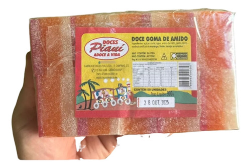 2 Pacotes Doce Goma De Amido -900g C/ 50 Unidades-doce Sírio